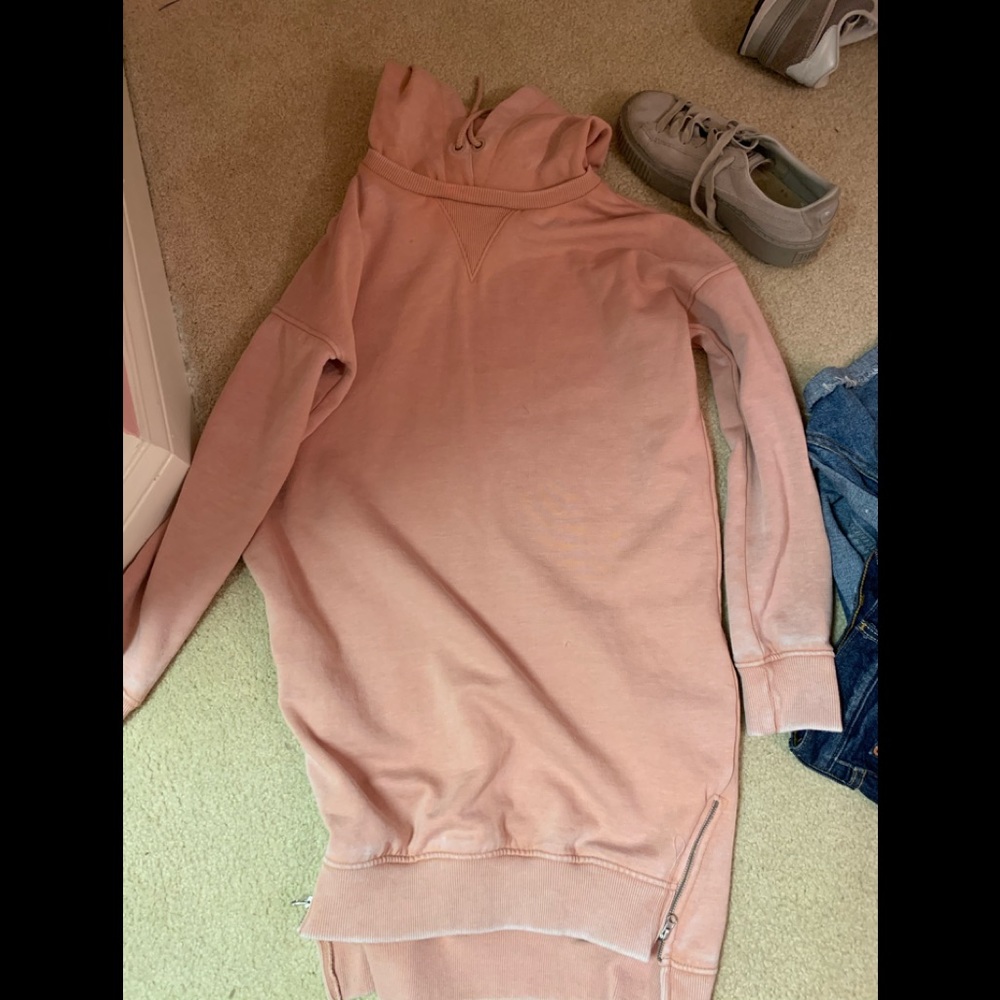 Pink Sweatshirt dress